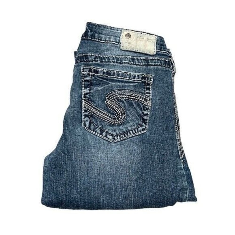 Silver Jeans Aiko Mid Slim Boot Womens Tag Size‎ 28 x 31L Long  Blue